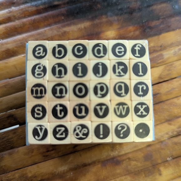 *New/Sealed* Studio G Mini Alphabet Wooden Stamp Set Gift Scrapbooking Crafting - Picture 1 of 8
